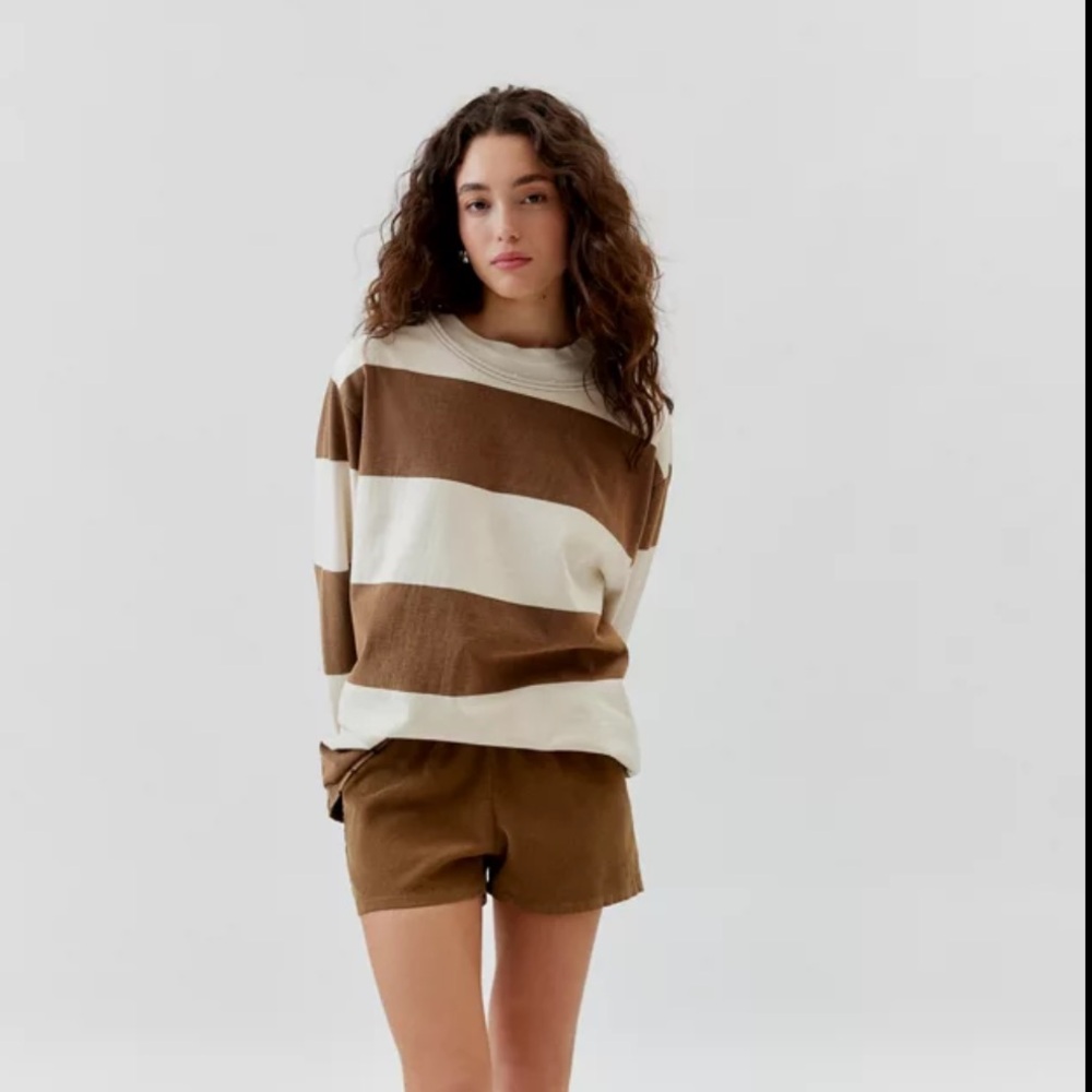 Urban Outfitters BDG Brown and White Faded Long Sleeve